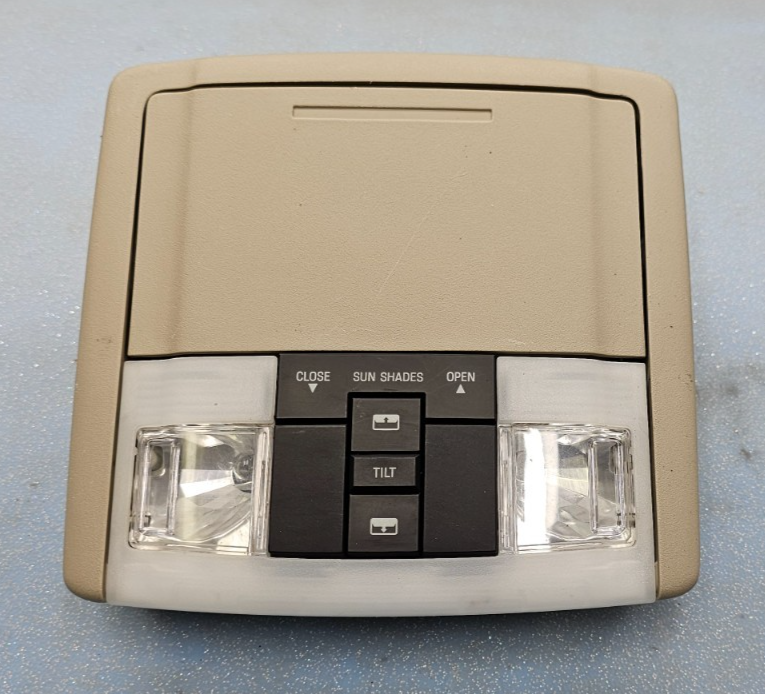 🔥2007-2014 Ford Expedition Overhead Map & Dome Light w/Sunroof Switch Tan OEM