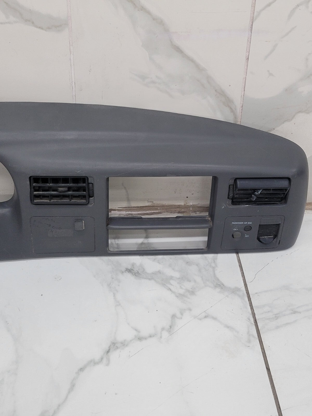 99-04 Ford F250 F350 Dash Instrument Cluster Speedometer Bezel Panel LT Gray C22