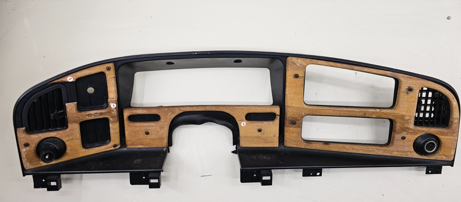 🔥92-96 Ford E-150 Econoline Dash Instrument Cluster Speedometer Bezel OEM Wood