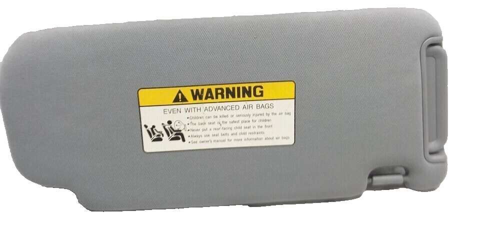 07-10 Hyundai Elantra Front Left Driver LH Sun Visor With Mirror Cloth Gray OEM