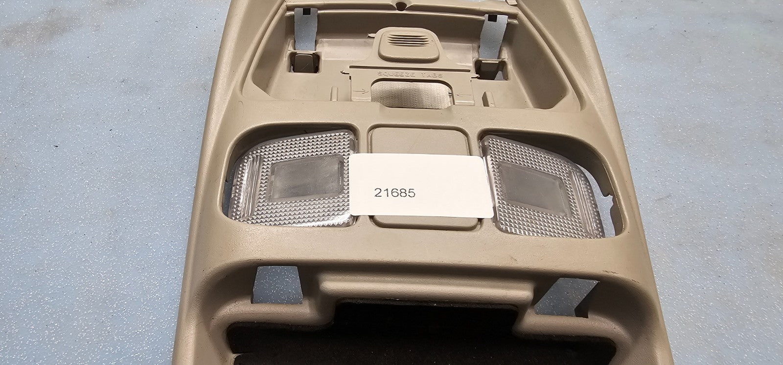 🔥98-01 Dodge Ram 1500 2500 Overhead Console Storage Dome Map Light Lamp TAN
