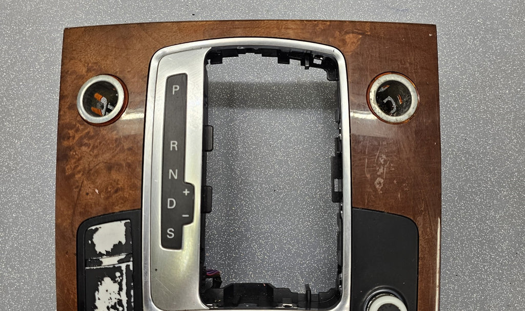 🔥07-15 Audi Q7 A6 Center Console Gear Shifter Shift Selector Control Bezel Wood