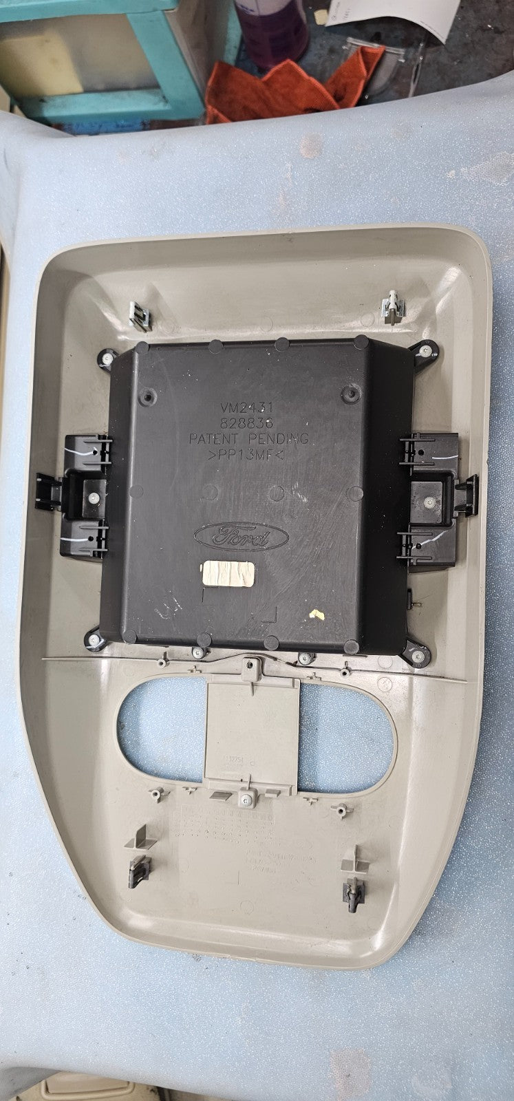 🔥04-08 Ford F-150 F150 Overhead Console DOME Light Lamp Roof Storage Tan
