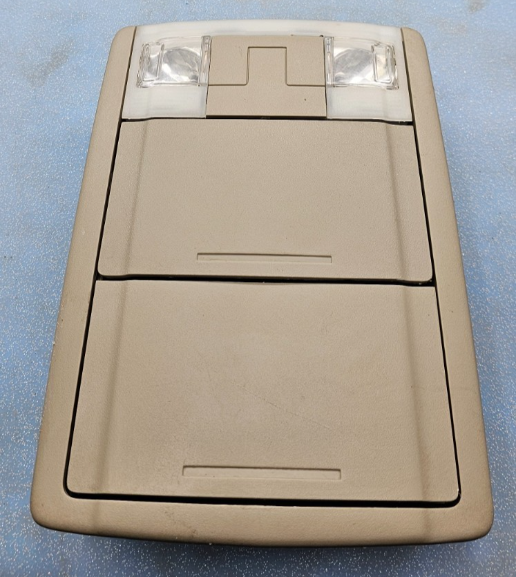 🔥07-19 EDGE TAURUS F150 FRONT OVERHEAD CONSOLE DOME LIGHT STORAGE ASSEMBLY TAN