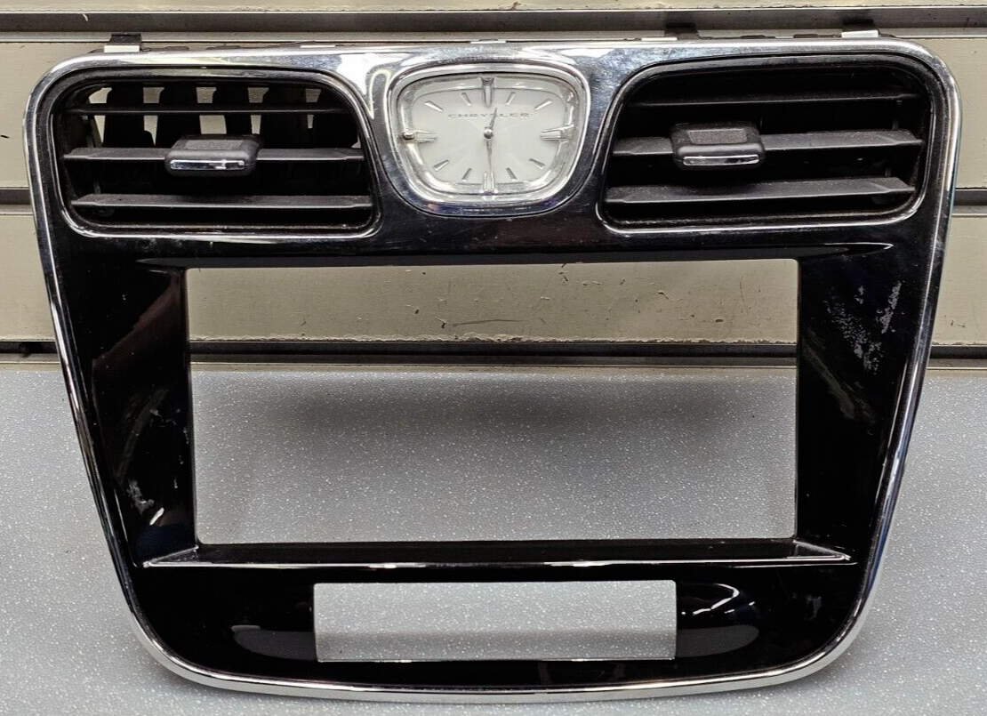 🔥11-14 Chrysler 200 Dash Radio Trim Climate Bezel Panel Clock Black/Silver