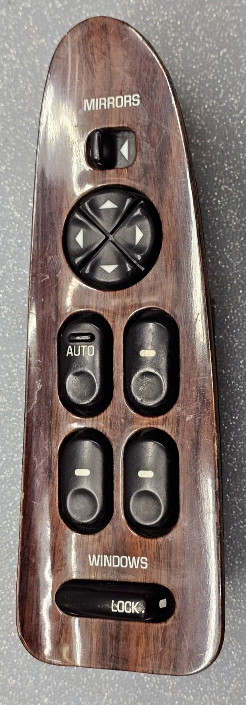 🔥97-05 Century Regal Left Driver aster Power Window Mirror Switch Assembly Wood