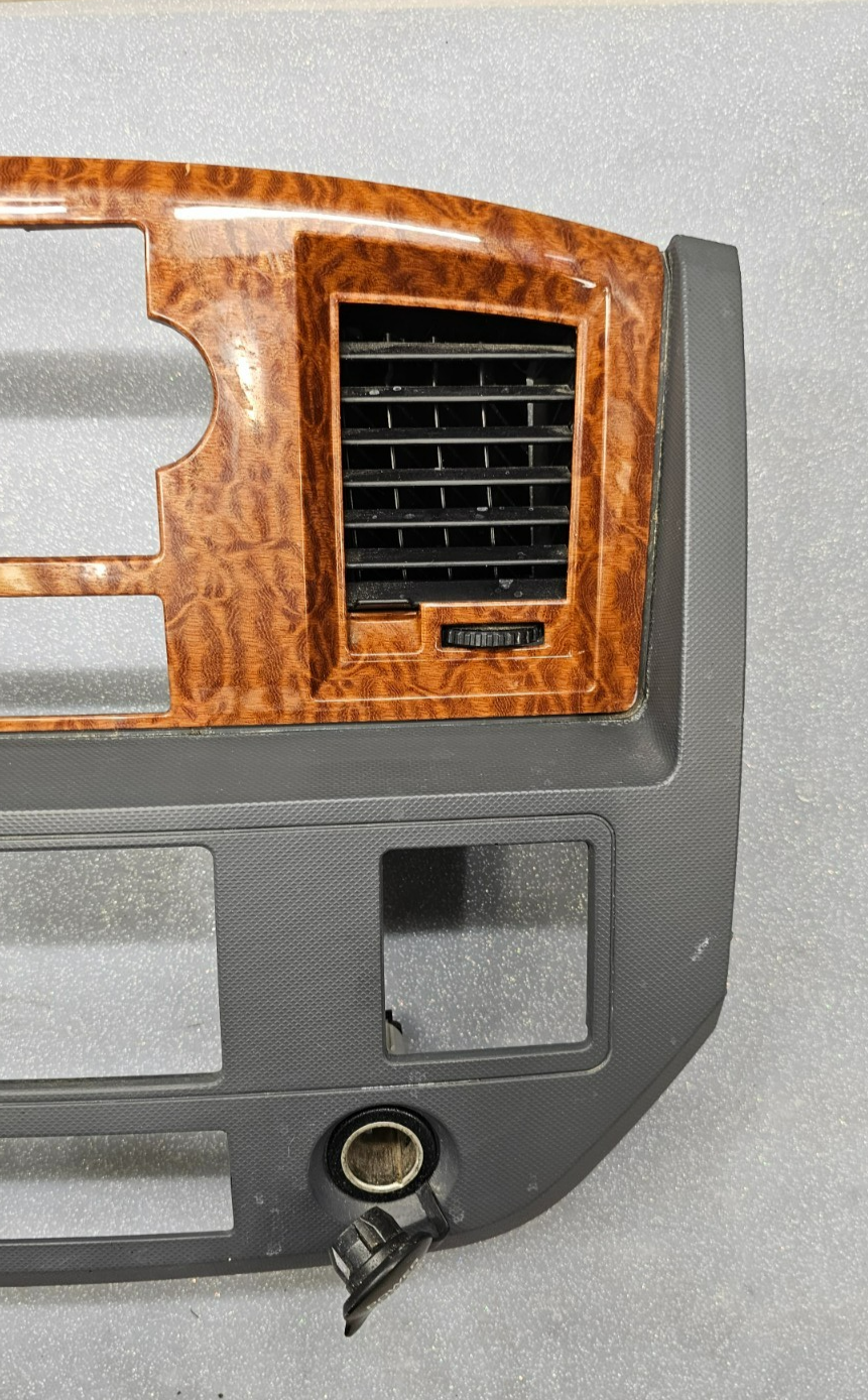 🔥06-08 Dodge RAM Dash RADIO Stereo Bezel Climate Trim Panel Grey/woodgrain