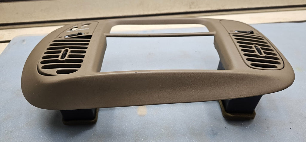 🔥97-03 Ford F150 Center Dash Radio Climate Trim Stereo BEZEL Panel TAN OEM