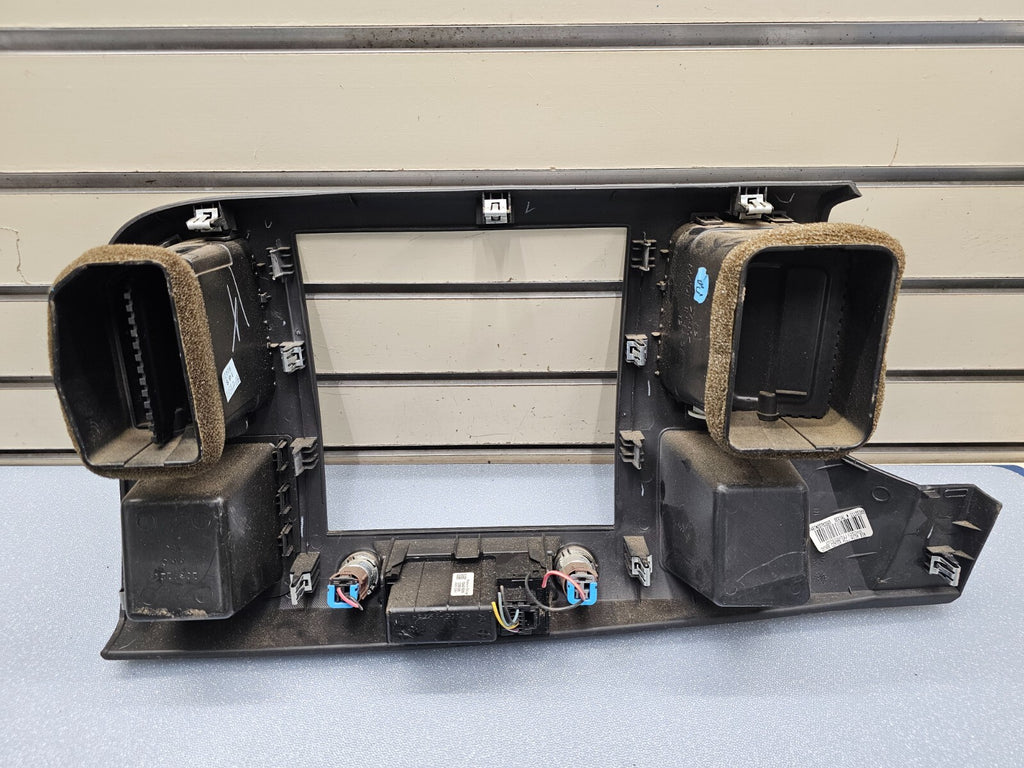 🔥07-14 Silverado SIERRA Center Dash Radio Bezel AC Climate Trim 2 Vent BLACK B6