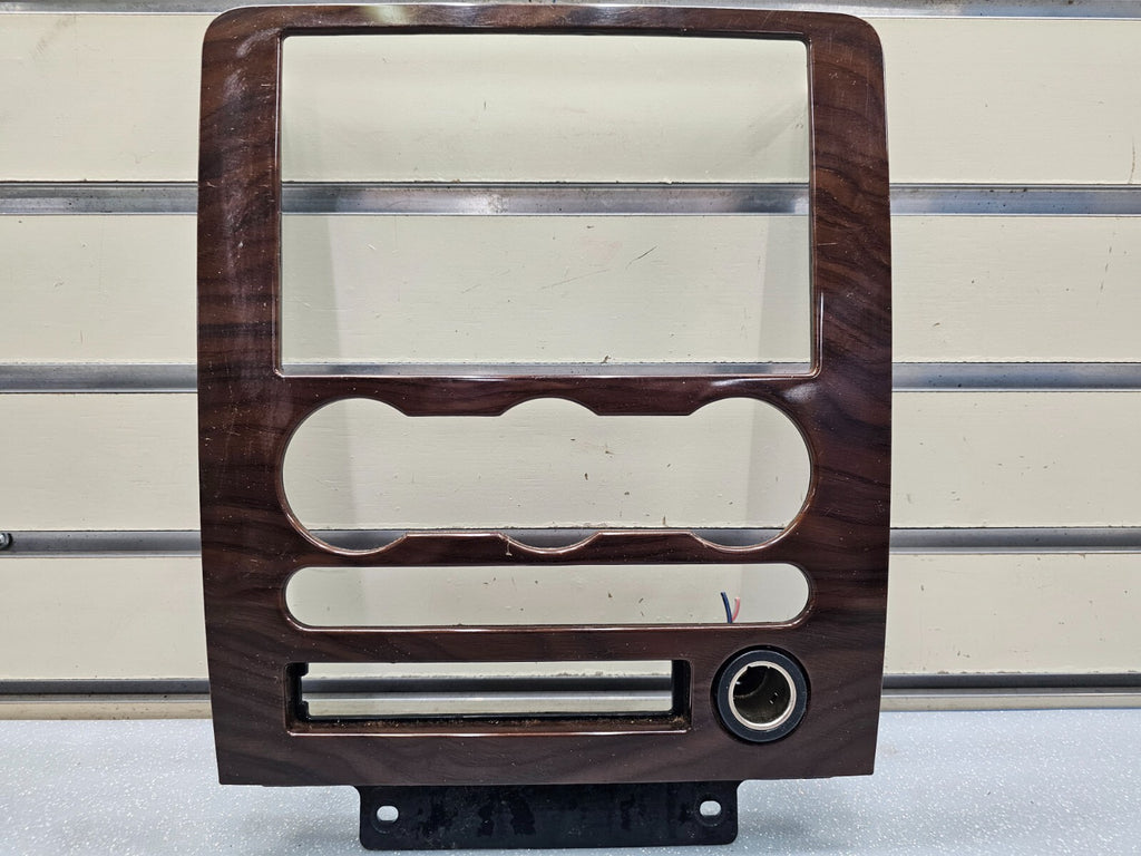 08-09 Taurus Sable Center Dash AM FM Radio Display Climate Bezel Trim Panel Wood