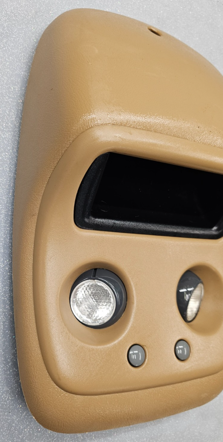 🔥99-06 SIERRA SILVERADO Overhead Roof Console Dome Map Lights Storage Dark Tan