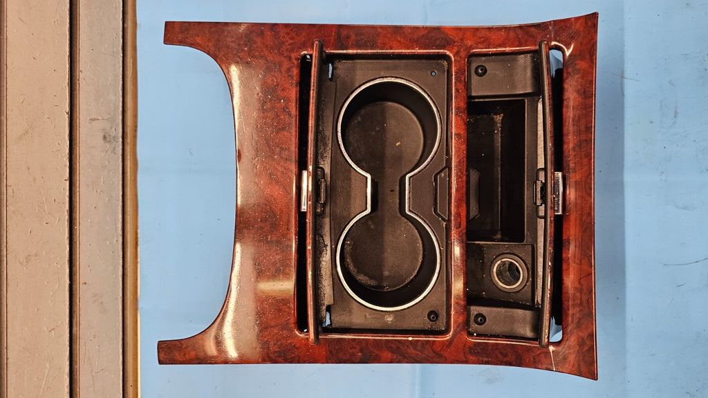 🔥07-14 CADILLAC ESCALADE CENTER CONSOLE CUP HOLDER BEZEL TRIM WOOD
