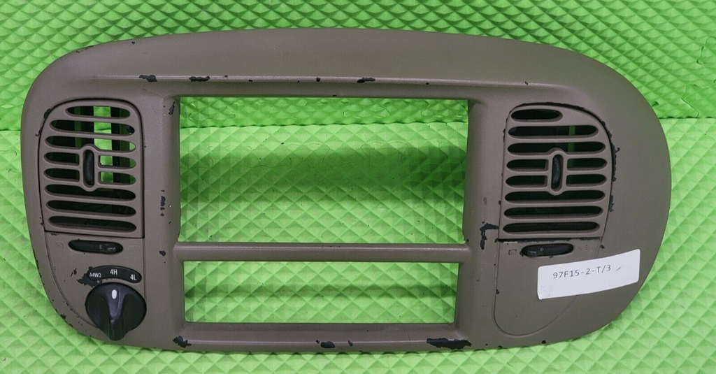 🔥97-03 Ford F150 Center Dash Radio Climate BEZEL TRIM Panel Line A4WD Lt Tan B1