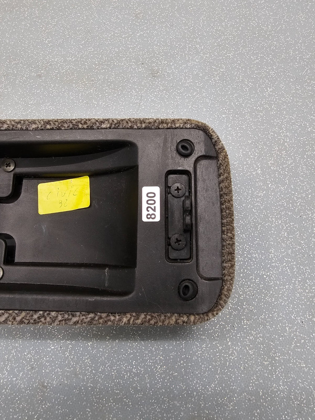 🔥96-00 Honda Civic Arm Rest Center Console Compartment Lid Cover Cloth Tan OEM
