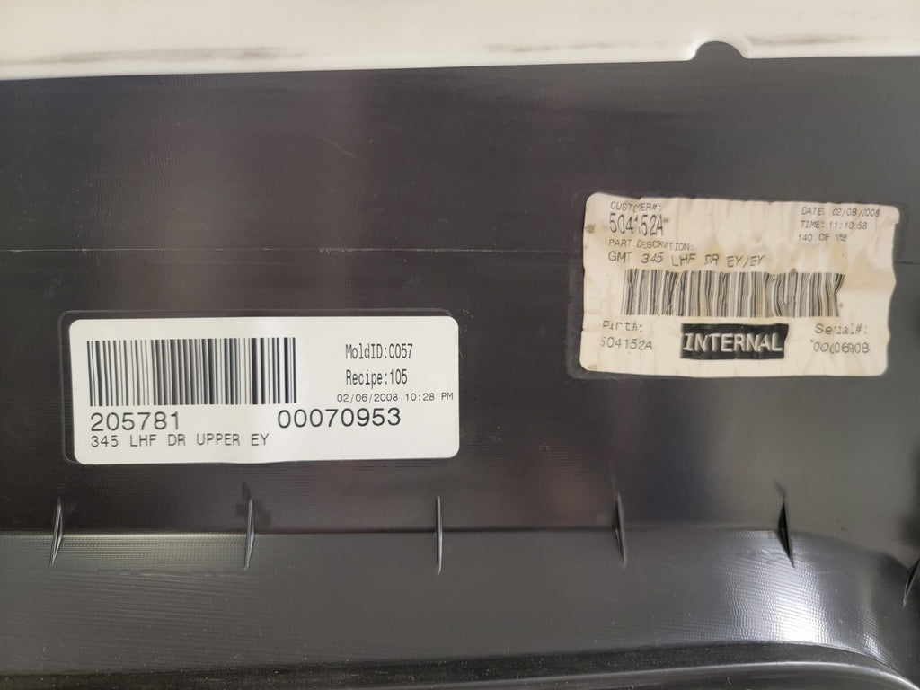06-10 HUMMER H3 driver LEFT FRONT DOOR TRIM PANEL BLACK OEM