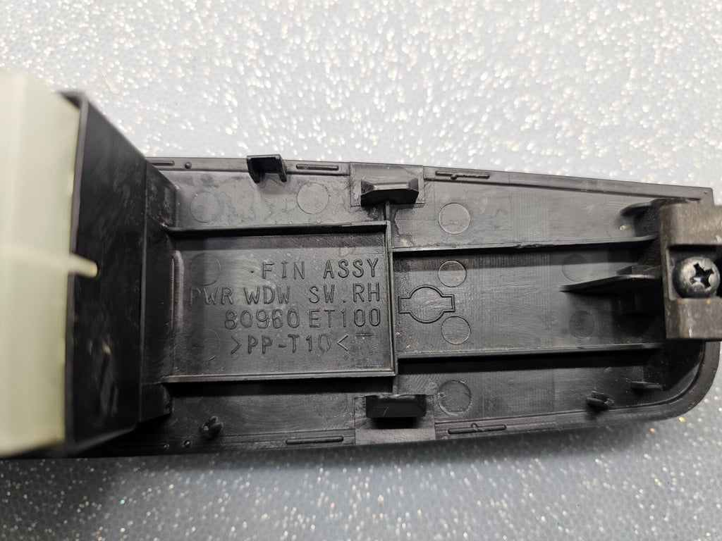 07-10 Sentra Window Control Door Lock Switch Right Passenger Assembly Black