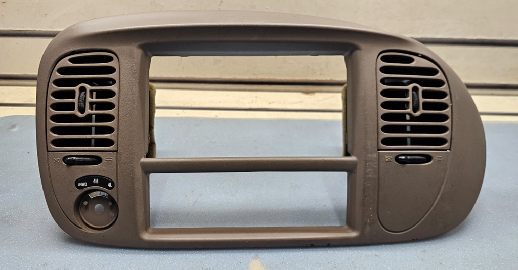 🔥97-03 Ford F150 F-150 Dash Radio Stereo Climate BEZEL Trim Panel Line TAN B1