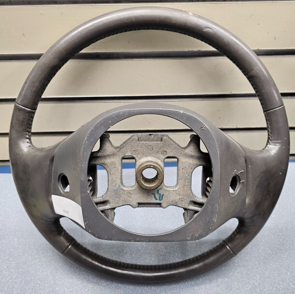 🔥1997-2003 Ford F-150 F-250 EXPEDITION Leather Steering Wheel Cruise Black OEM