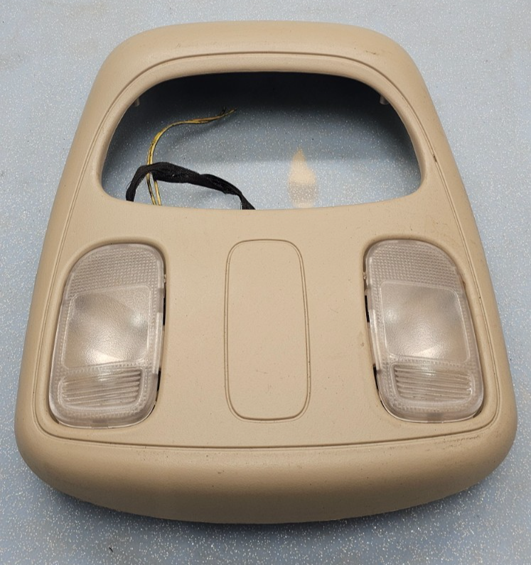 🔥02-05 Dodge Ram Overhead Console Map Dome Light Lamp Storage Assembly Tan