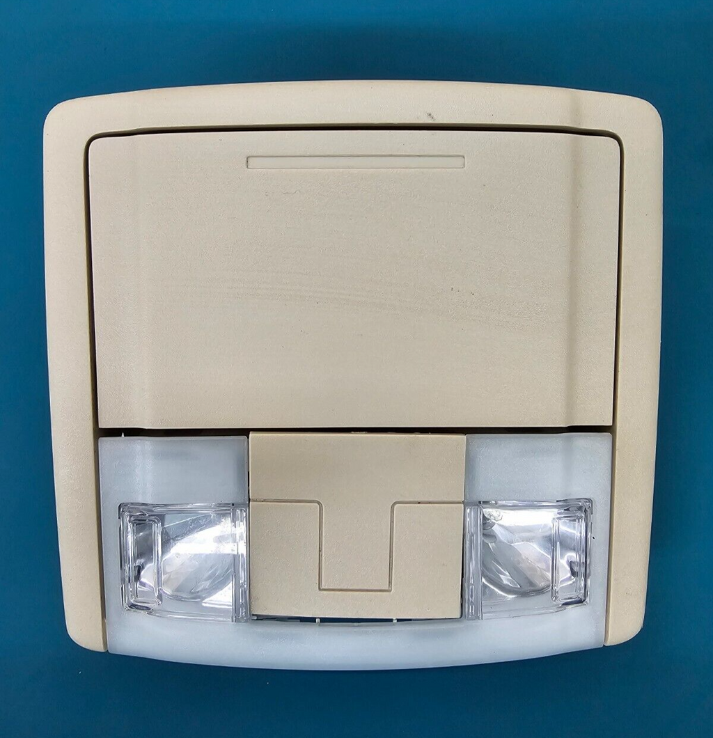 🔥07-19 EDGE TAURUS F150 FRONT OVERHEAD CONSOLE DOME LIGHT STORAGE ASSEMBLY TAN