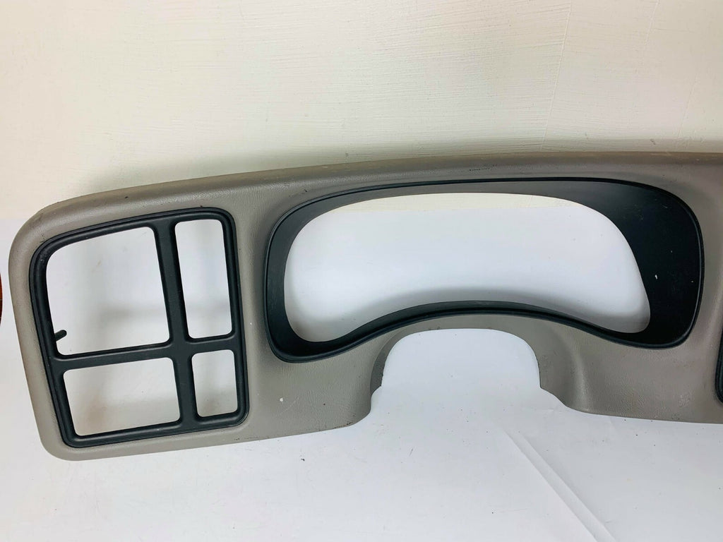 🔥99-02 CHEVY GMC Instrument Cluster Speedo Dash Trim Panel Radio Bezel GRAY C4