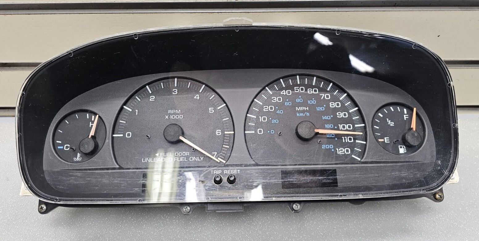 🔥97-00 Dodge Caravan Plymouth Voyager Speedometer Instrument Cluster RED PLUG