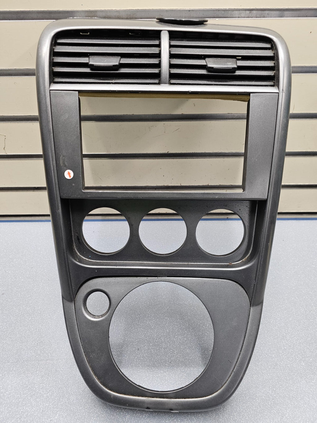 🔥03-06 Element Front Center Dash FM Radio Bezel Trim Panel Climate Silver/Black
