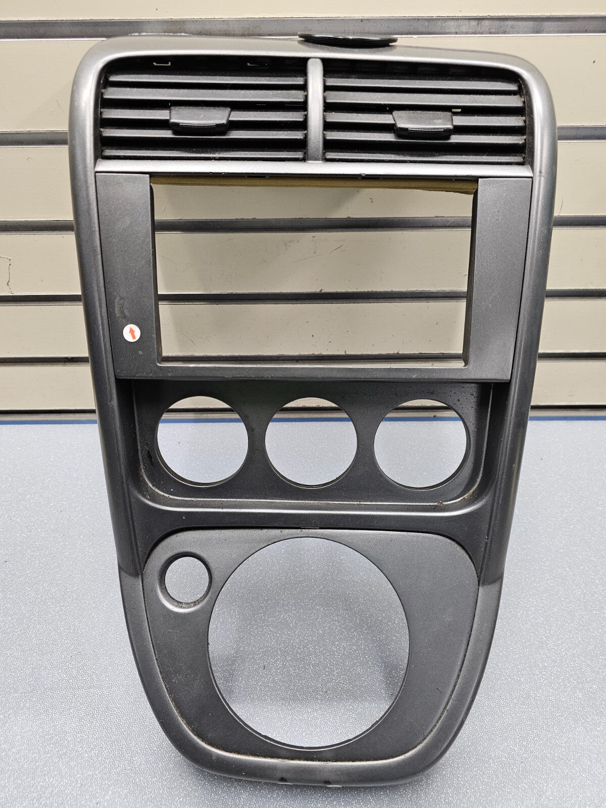 🔥03-06 Element Front Center Dash FM Radio Bezel Trim Panel Climate Silver/Black