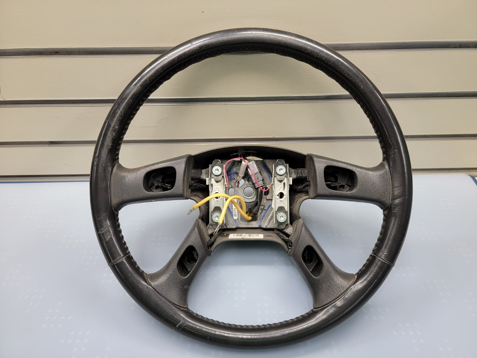 🔥03-06 SILVERADO SIERRA YUKON TAHOE SUBURBAN STEERING WHEEL LEATHER BLACK