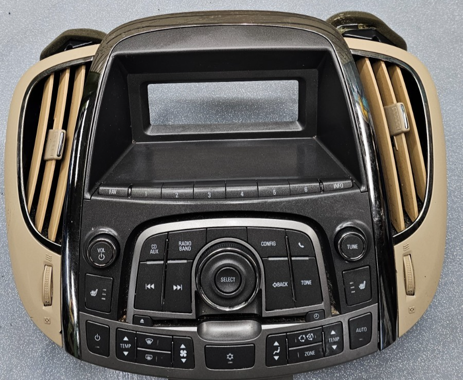 🔥10-12 ALLURE LACROSSE DASH FM RADIO STEREO DISPLAY BEZEL CLIMATE CONTROL TAN