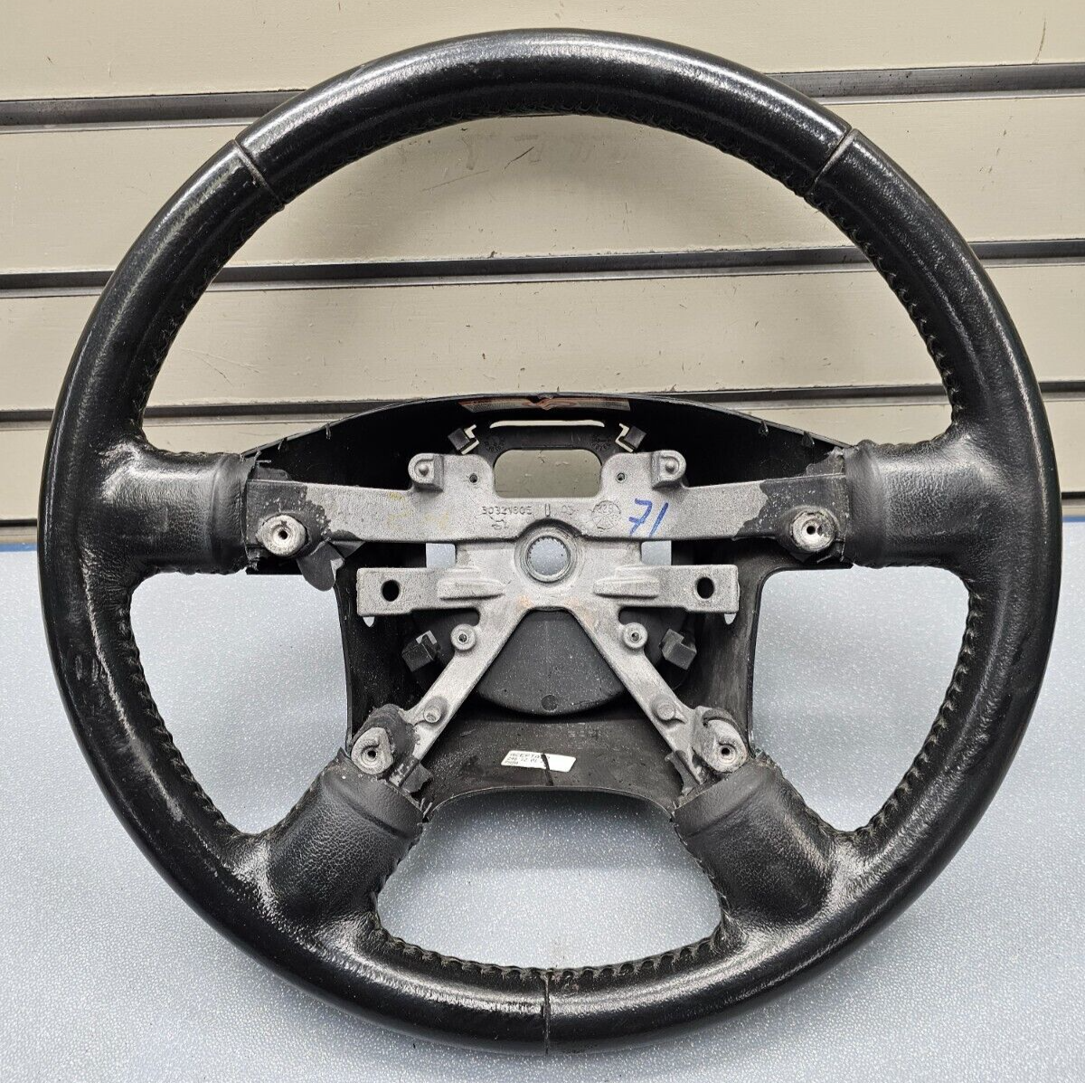 🔥02-05 Explorer Left Driver Steering Column Wheel Leather Cuise Assembly Black