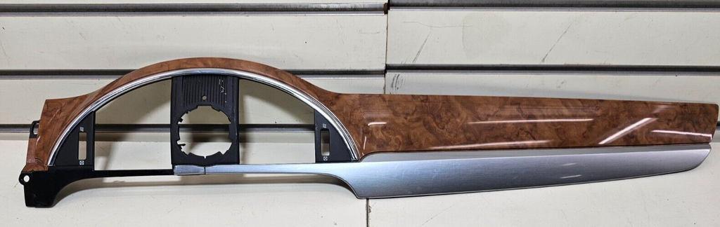08-12 ENCLAVE Center Dash Clock Instrument Cluster Panel Trim Bezel Wood Silver
