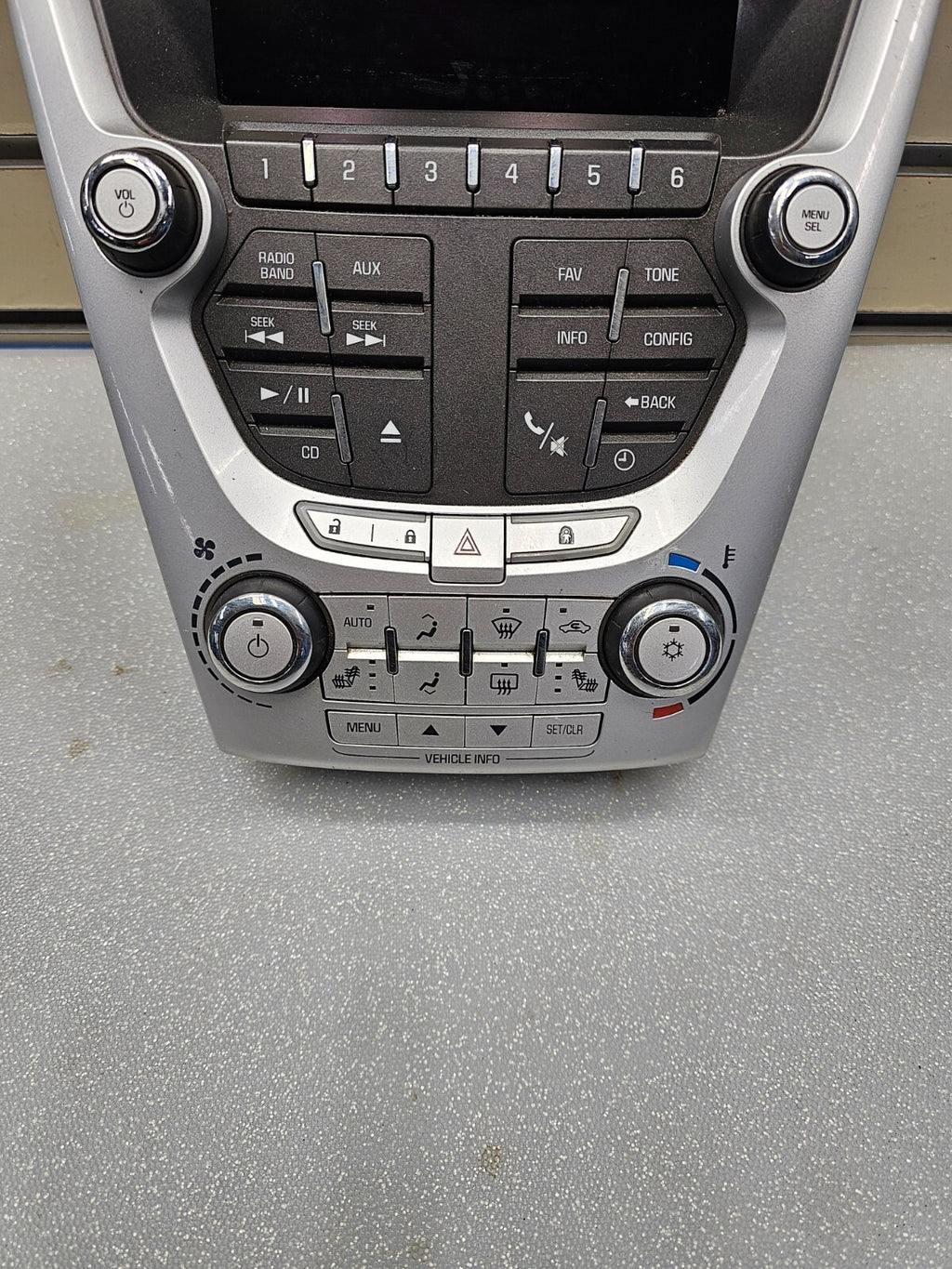 🔥10-11 Chevy Equinox /GMC Terrain Radio Face Climate Control Panel Bezel SILVER
