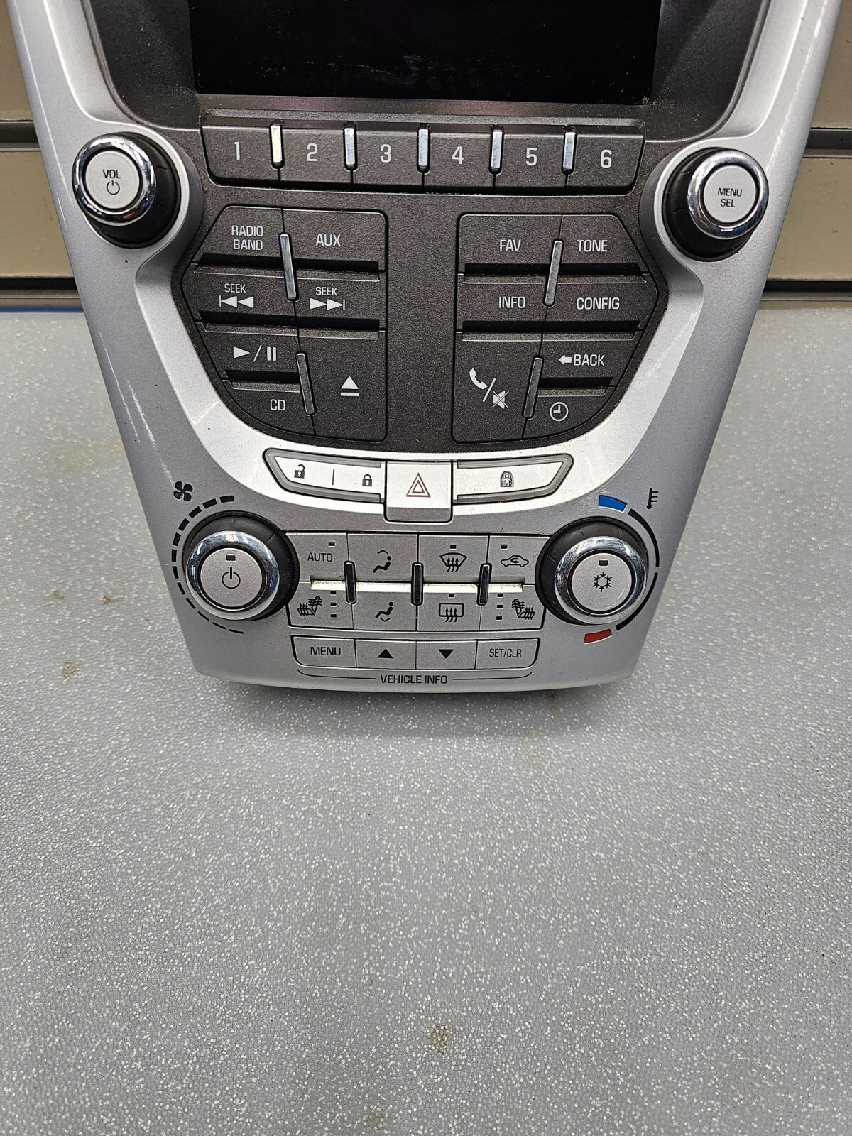 🔥10-11 Chevy Equinox /GMC Terrain Radio Face Climate Control Panel Bezel SILVER