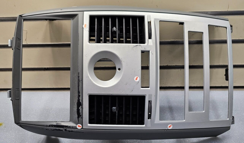 08-10 Grand Caravan Town Country Dash Radio Stereo Trim Bezel Panel SILVER/GRAY