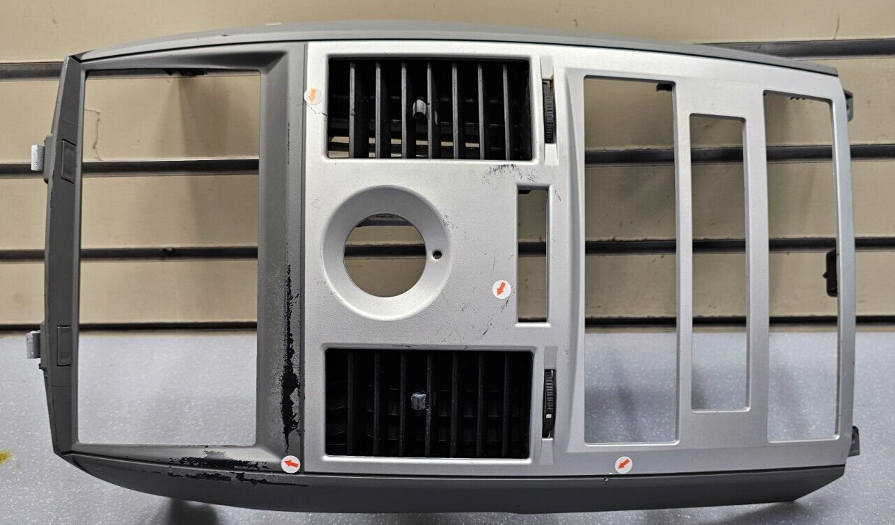 08-10 Grand Caravan Town Country Dash Radio Stereo Trim Bezel Panel SILVER/GRAY