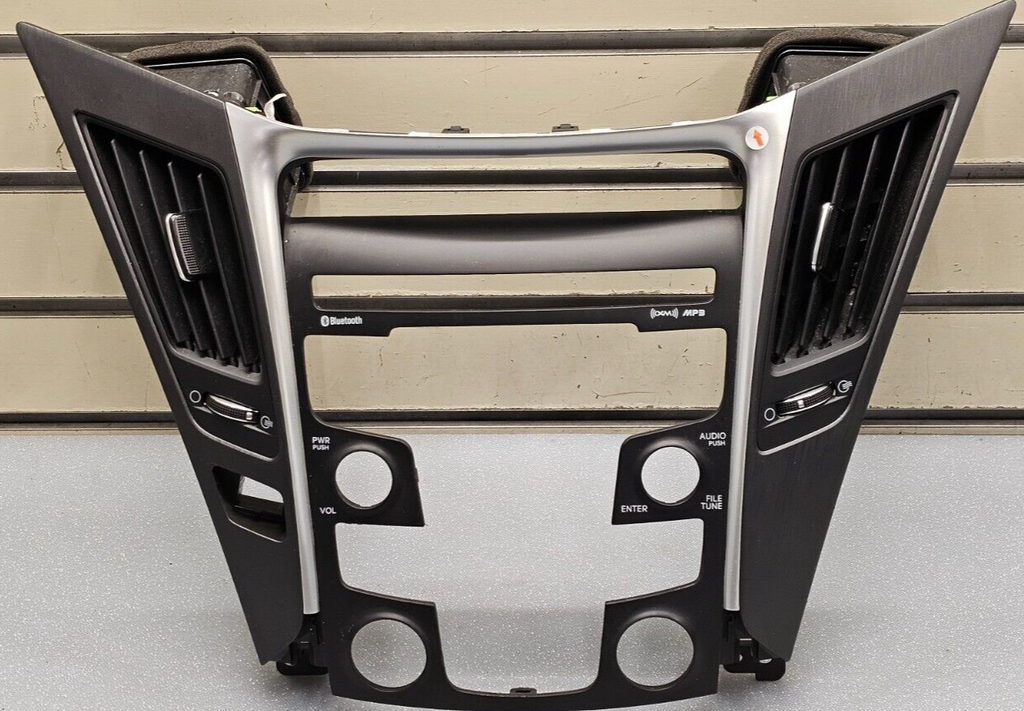 🔥11-14 Sonata Center Dash Radio Stereo Bezel Trim Panel Climate Silver/Black