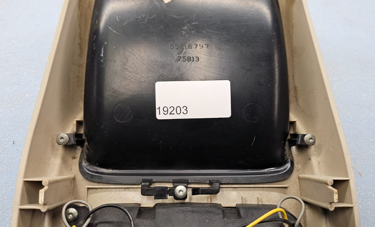 🔥98-02 Dodge RAM Front Overhead Console DOME Map Light Lamp Roof Storage Tan
