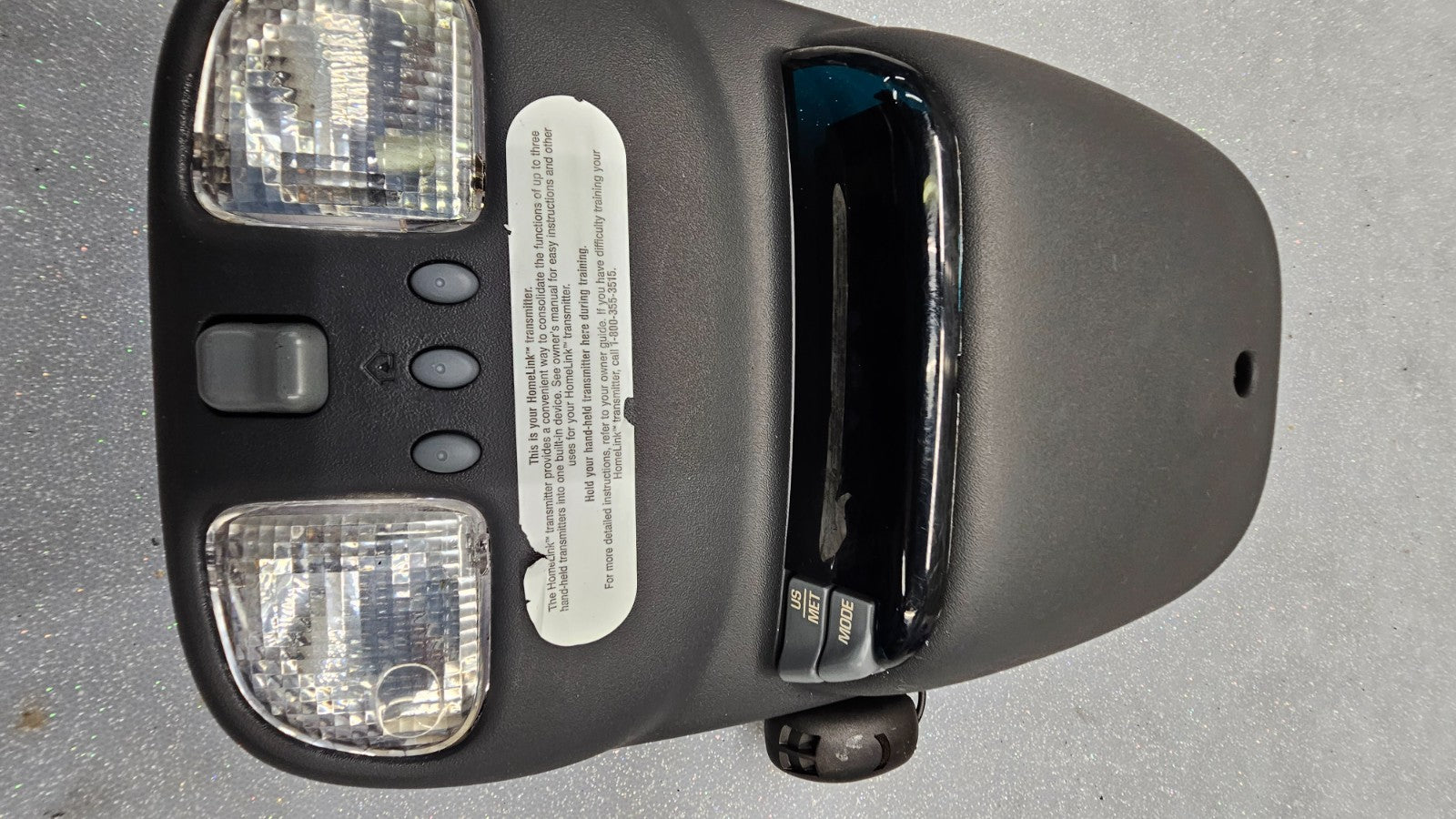 🔥98-04 S10 Blazer Jimmy Dome Light Sun Roof Overhead Console Homelink Black