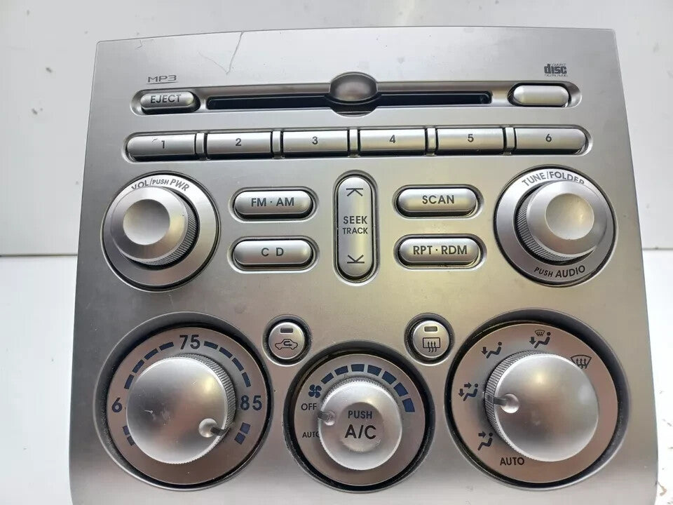 🔥08-12 Galant Dash AM FM Radio Stereo Climate Control Panel Faceplate SILVER