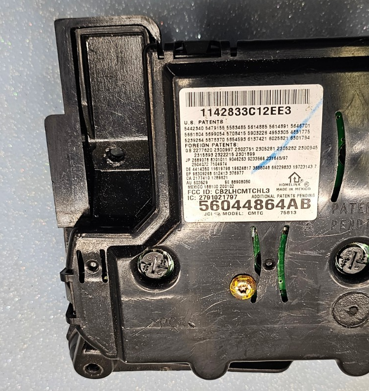 🔥02-05 Dodge RAM Overhead Console DOME Map Compass Module Assembly Black