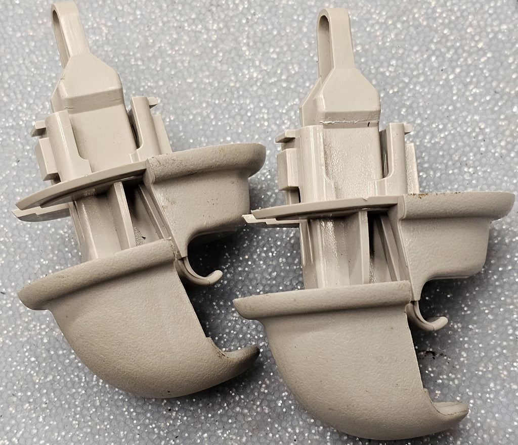 02-05 Dodge RAM 1500 2500 Sun Visor Holding Clips genuine SET of 2 Light Gray