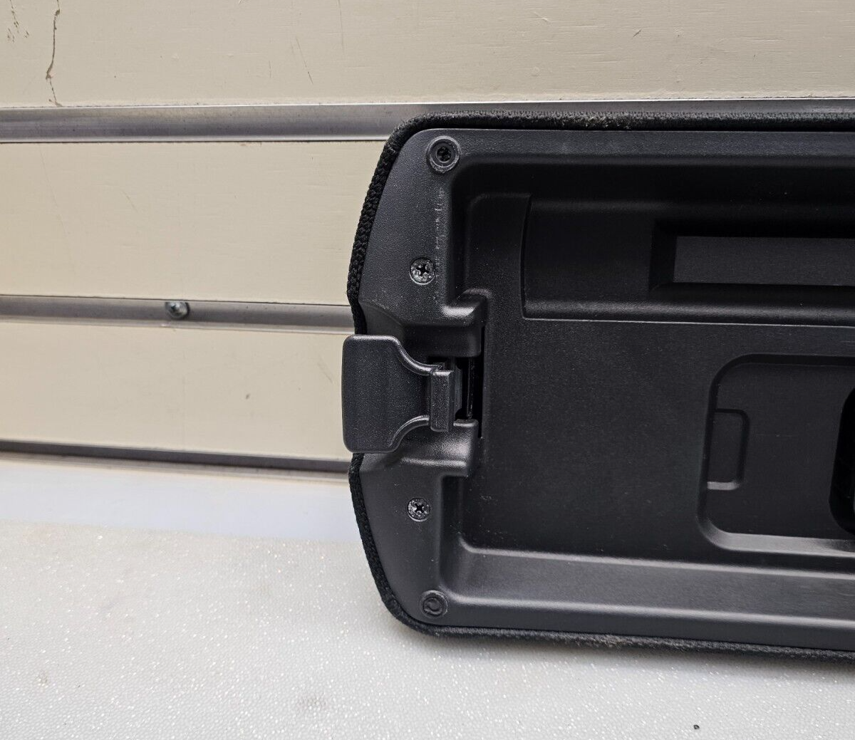 08-13 Nissan Rogue Front Center Console Storage Armrest Lid Cover Cloth Graphite