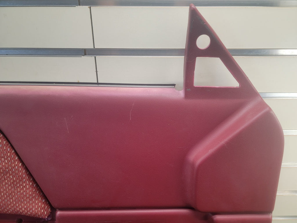🔥87-96 Dodge Dakota Driver Side Interior Trim Door Panel Manual Crank OEM Red