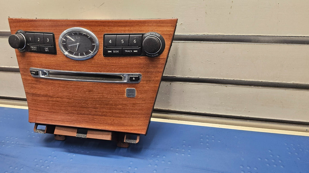 🔥06-08 Infiniti M35 M45 Dash AM FM Radio Stereo Audio Control Panel Bezel Wood