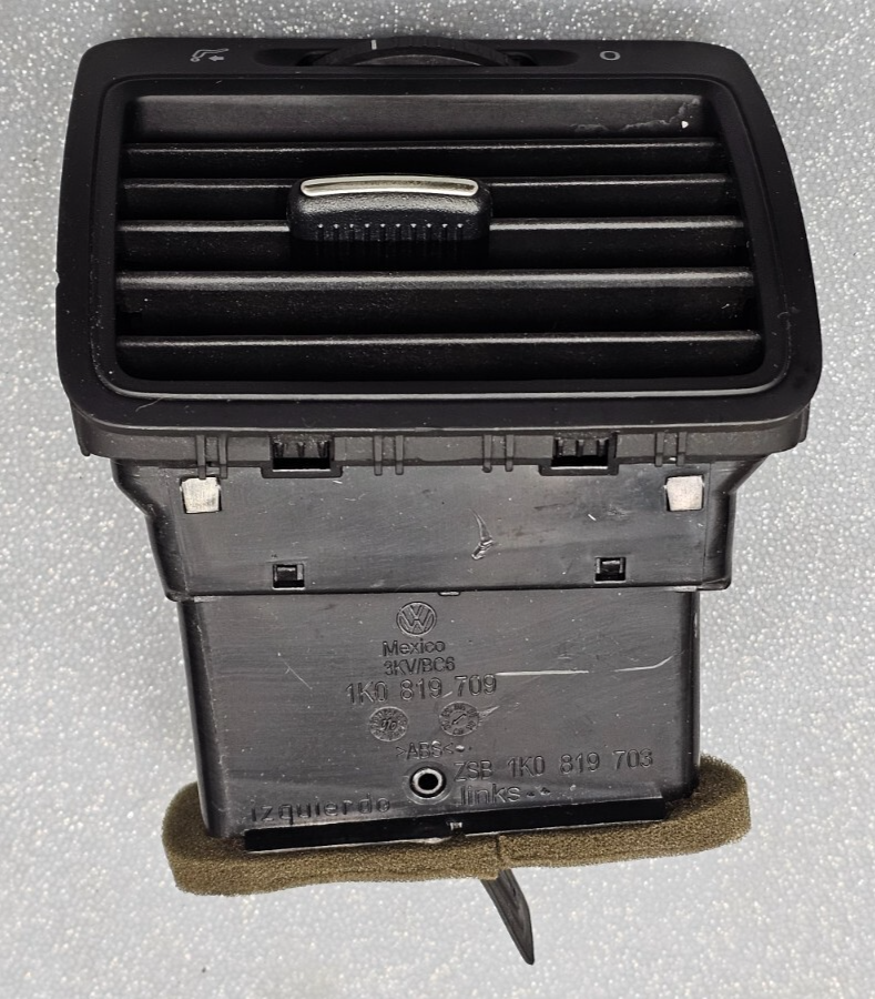 🔥06-10 VW JETTA GOLF CENTER DASH LEFT DRIVER AC A/C AIR VENT HEATER PANEL BLACK