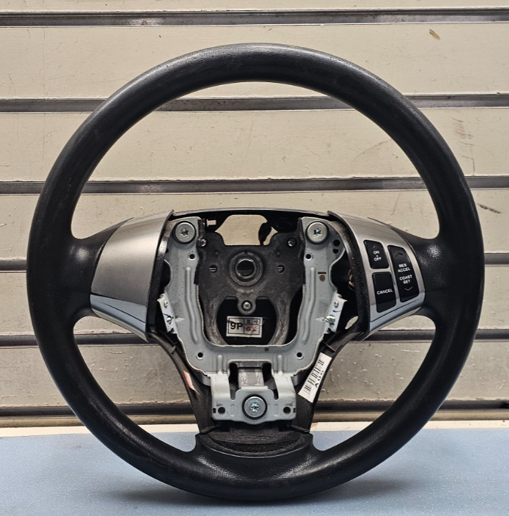 🔥07-09 Elantra Left Driver Steering Column Wheel Cruise Control Leather Black