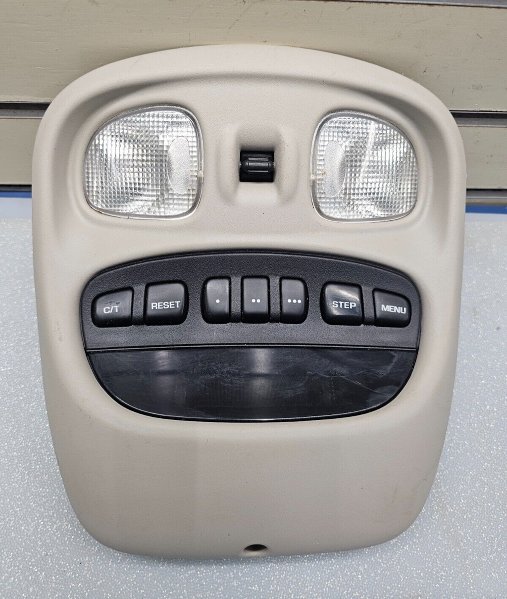 🔥99-04 Jeep Grand Cherokee Overhead Console Interior Dome Map Light Storage TAN