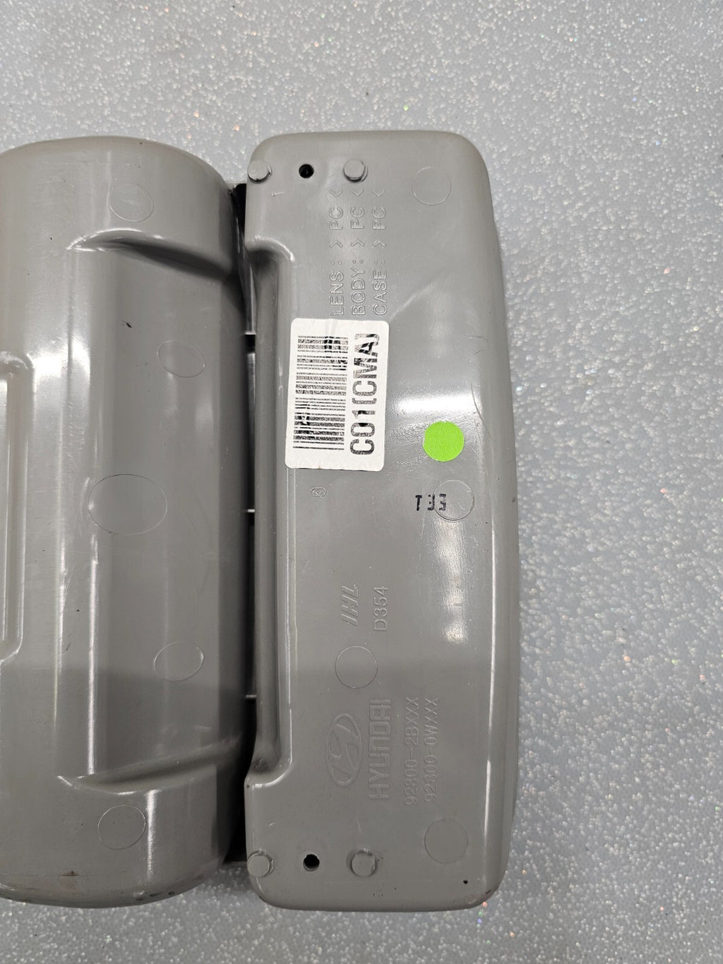07-12 HYUNDAI SANTA FE FRONT OVER HEAD CONSOLE MAP LIGHT LAMP W/O SUN ROOF DOME