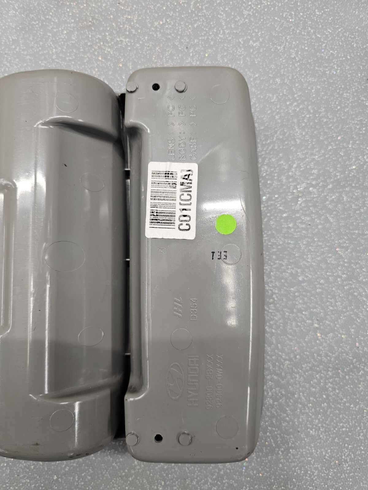 07-12 HYUNDAI SANTA FE FRONT OVER HEAD CONSOLE MAP LIGHT LAMP W/O SUN ROOF DOME
